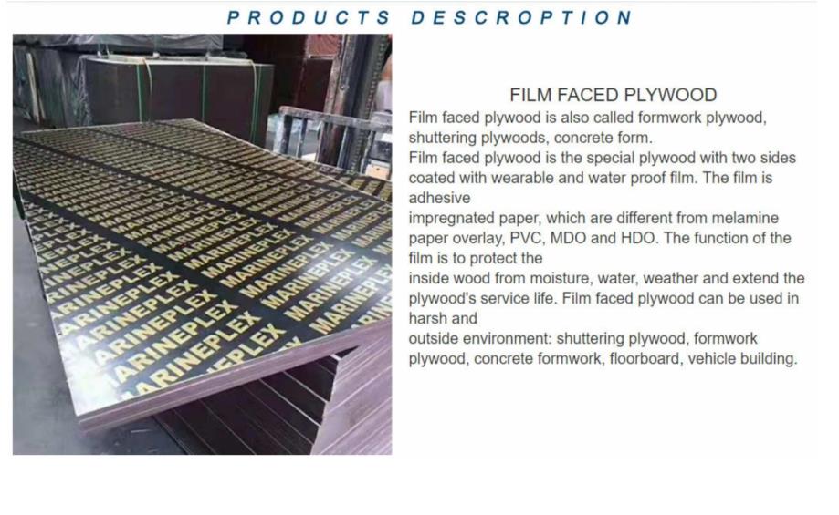 12mm/15mm/18mm brown and black film faced contruction plywood sheet (图7)